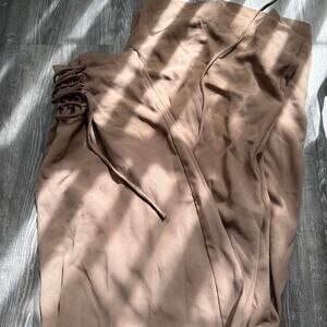 Brown High Waisted Flare Dress Pants